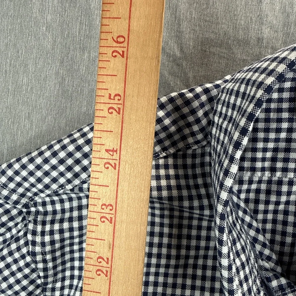 Banana Republic Mens Large Untucked Blue Checked  XS Button Down Long Sleeve NWT